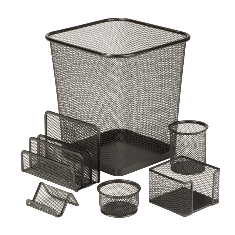 6-Piece Desk Organizer Set, Black