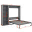 Lit escamotable mural Ell Elletsville avec tablettes-882040527-932556010