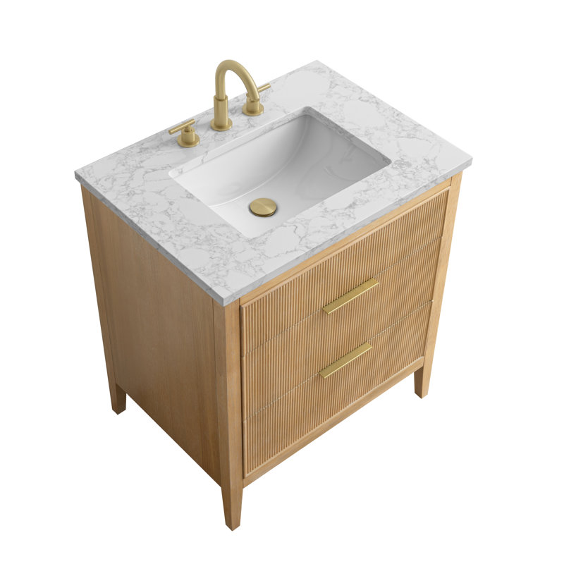 Emma 30" W Single Vanity, Classic Oak