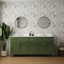 Meuble-lavabo double 72 po avec plateau en marbre Curragh