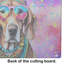 Grande planche à découper en verre Weimaraner Hippie Dawg