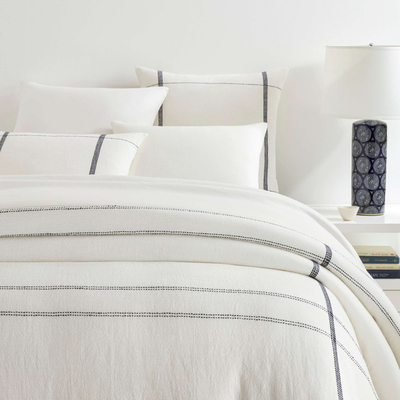 Housse de couette Atherton, Housse de couette double / grand, Bleu marine