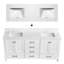 Meuble-lavabo autoportant moderne en bois massif 72 po avec lavabo double 72 po - Meuble de rangement spacieux