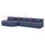 Canapé modulaire de 144 po avec deux chaises longues et cinq coussins de dossier, canapé-lit à combinaison libre pour le salon-738791180