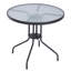 Marchese Round Metal Outdoor Dining Table With Umbrella Hole , 80cm cm W 80cm cm D