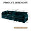 Canapé modulaire en chenille 3 places Mid-Century avec coussins-1946309343