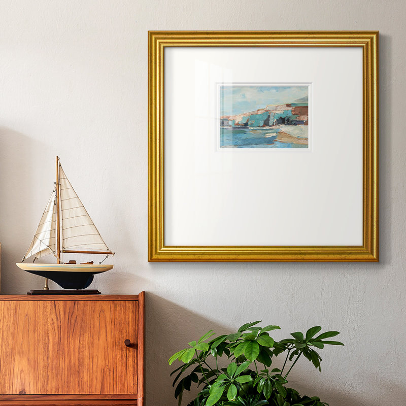 Reproduction encadrée de mur turquoise Iiffemium, L 17 po x H 17 po