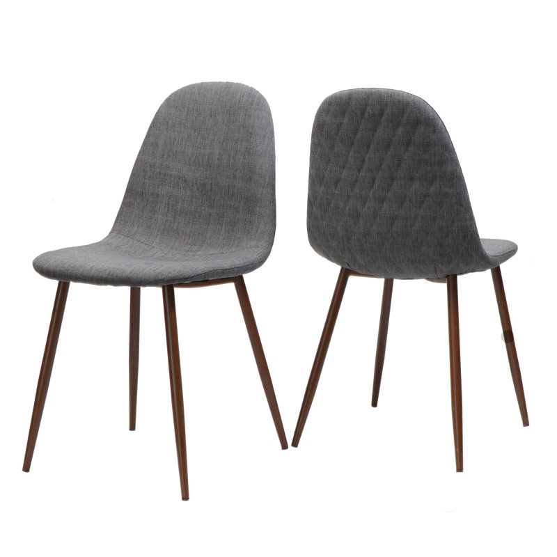 Chaise rembourrée Daniyel, Gris clair