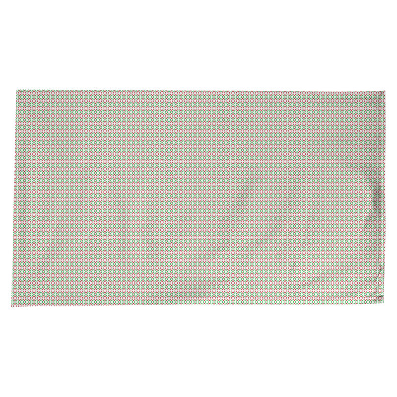Trilla Festive Hol Tablecloth, 102" L x 58" W, Green/Red