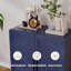 Armoire de rangement autoportante moderne de 72 po de hauteur à 4 portes avec tablettes réglables-677679702