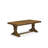 7-piece Mid-Century Dining Table Set consists of a Kitchen Table and 6 Light Tan Linen Fabric Dinner Chairs with Button tufted Back-Antique Walnut Finish-581957977-593989760