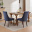 Chaise de salle à manger en rayonne en lin et flocage en lin-1306895864