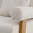  Cynthia - Modern White Fabric + Wood Loveseat