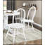Ensemble de table de salle à manger blanche 5 pièces avec 4 chaises Windsor, style campagnard pour une salle à manger décontractée et élégante