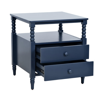 Spindle Two Drawer Nightstand