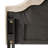 Black Velvet Queen Size Headboard - Solid Wood Frame & Metal Legs, Adjustable Height With Nailhead Trim-1019472743-1019472739