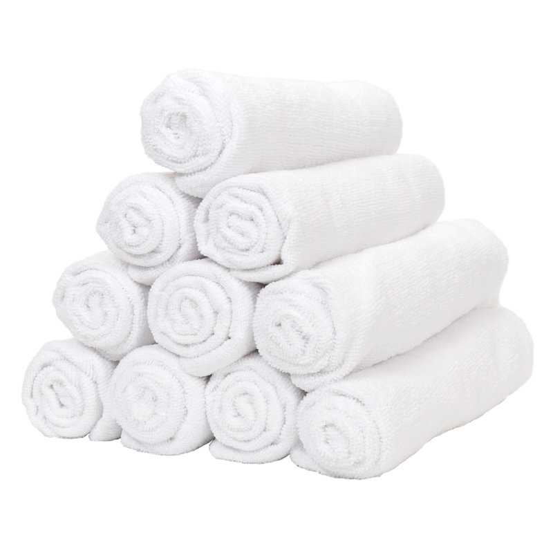 Ensemble de 12 essuie-mains en microfibre Mikmat Smart Choice 300 GSM 16 x 27, Blanc