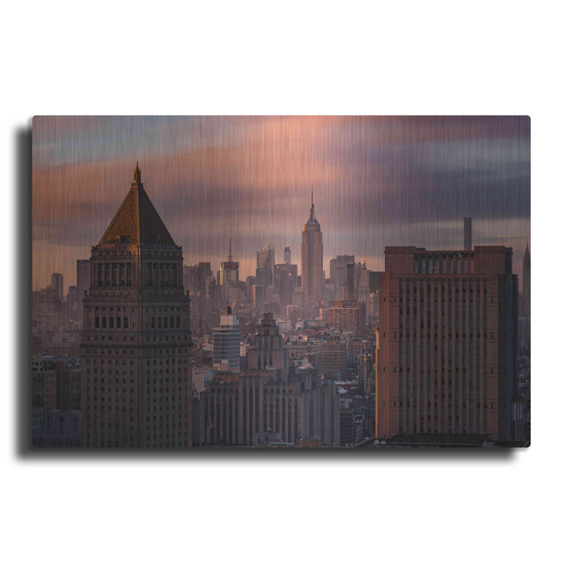 «Golden Light New York Low Clouds» par Bruce Getty, H 16 po x l 24 po