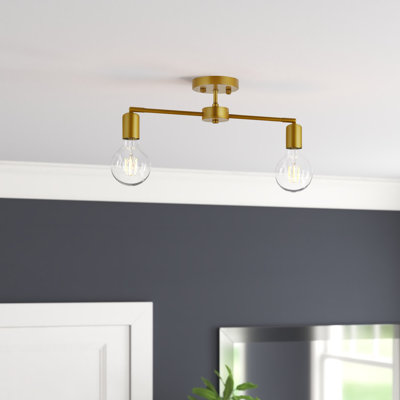 Plafonnier semi-encastré 21,5 po 2 lumières Hannigan