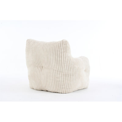 Soft Fluffy Corduroy Fabric Bean Bag Chair Filled With Memory Sponge by Latitude Run
