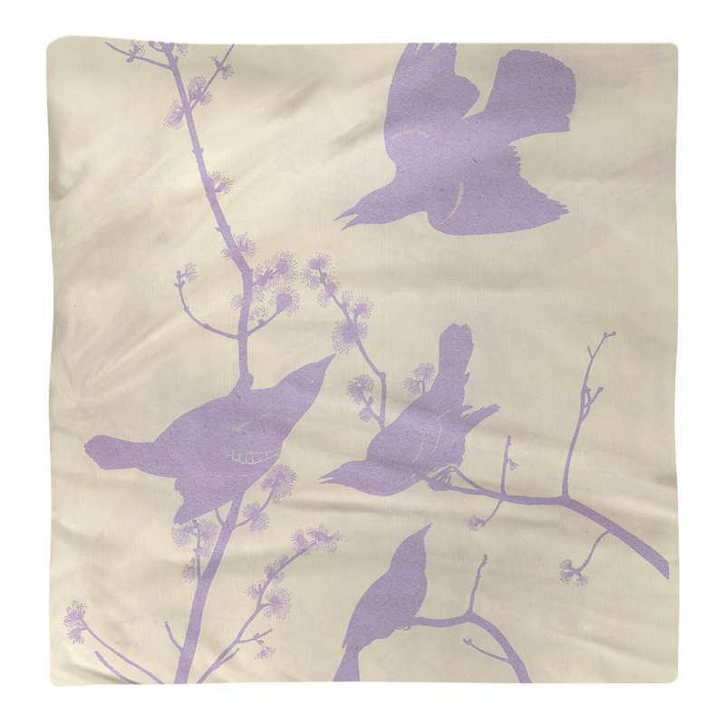 John James Audubon Cotton No Pattern Square Napkin, Yellow/Purple