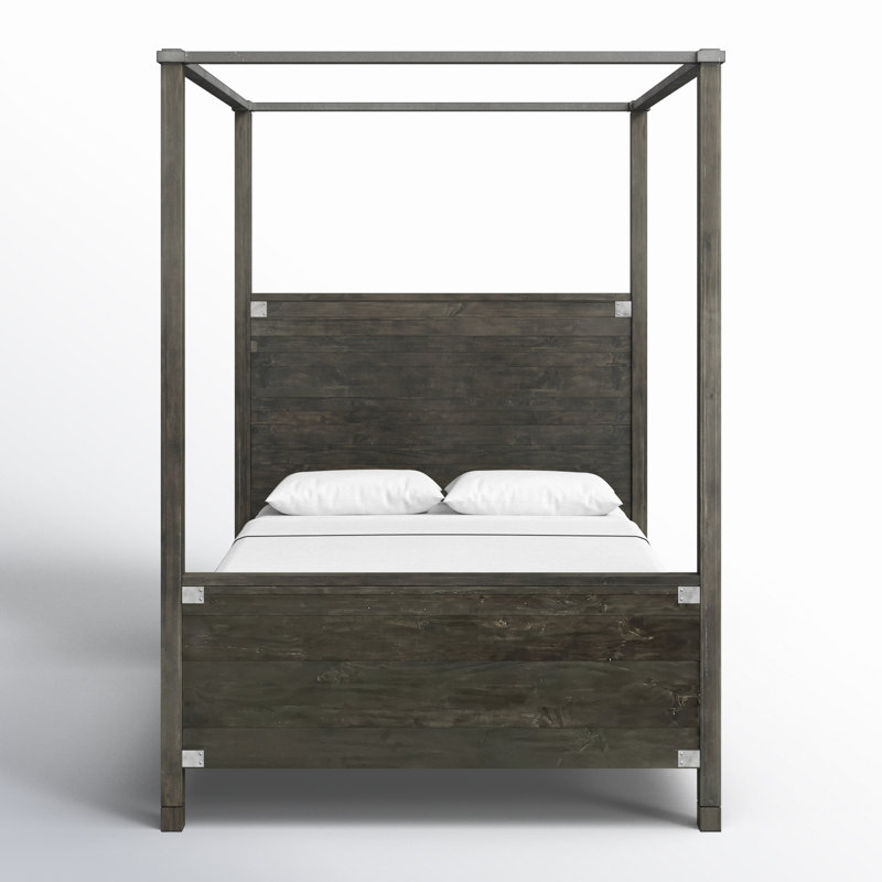 Mahika Solid Wood Canopy Bed, Queen