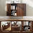 Mid Century Modern Fluted Sideboard Buffet Cabinet With Sliding Doors & Adjustable Shelf -1908835612-1903871552