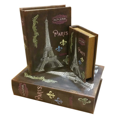 Ensemble de 3 boîtes à livres en tour eiffel