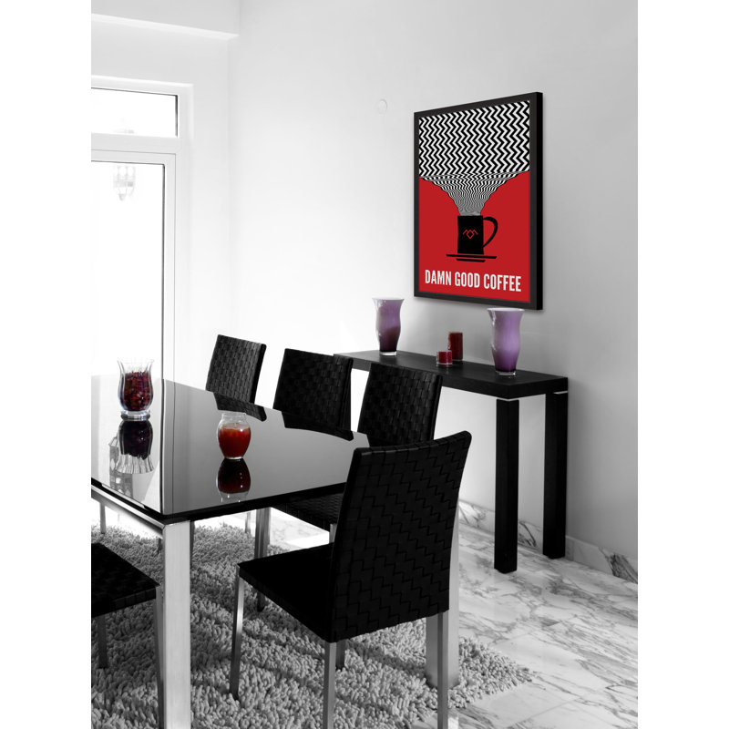 «Damn Good Coffee» par Dean Sauls - impression encadrée, H 18 po x l 12 po x P 1,5 po