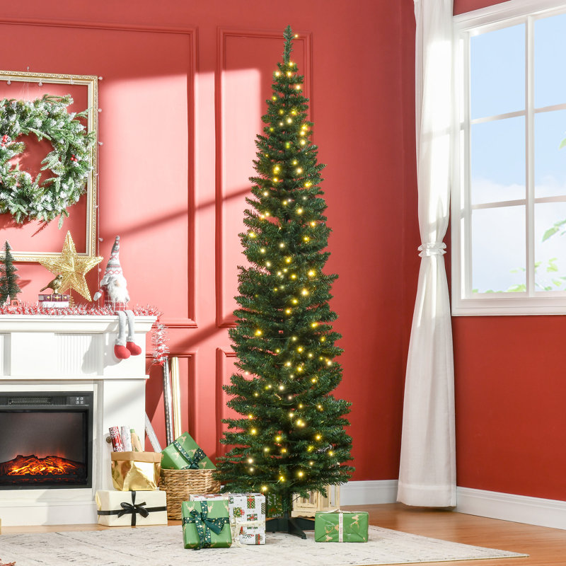 Sapin de Noël vert 8 po avec 200 lumières DEL