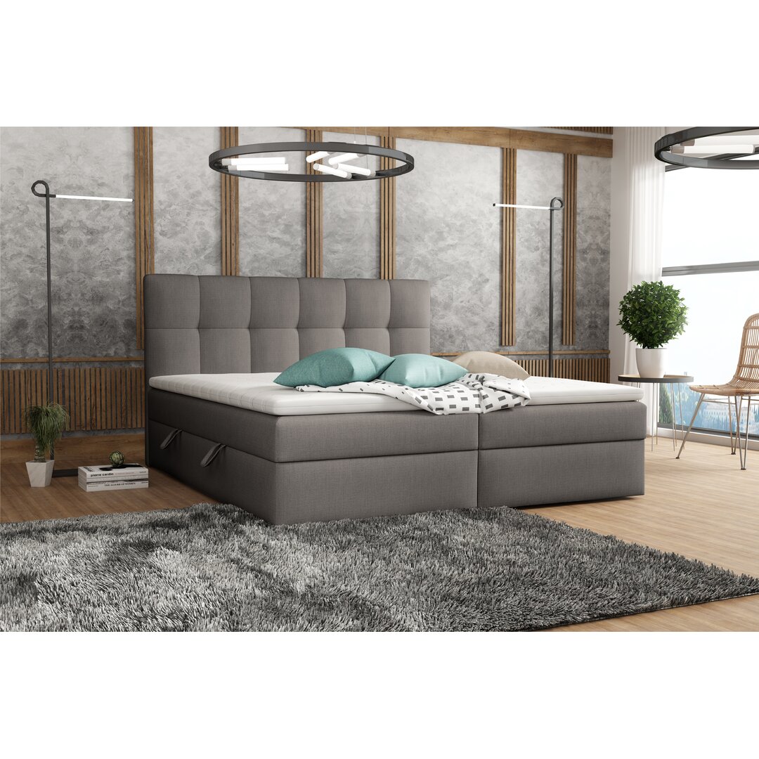 Boxspringbett Krohn mit Topper und Stauraum