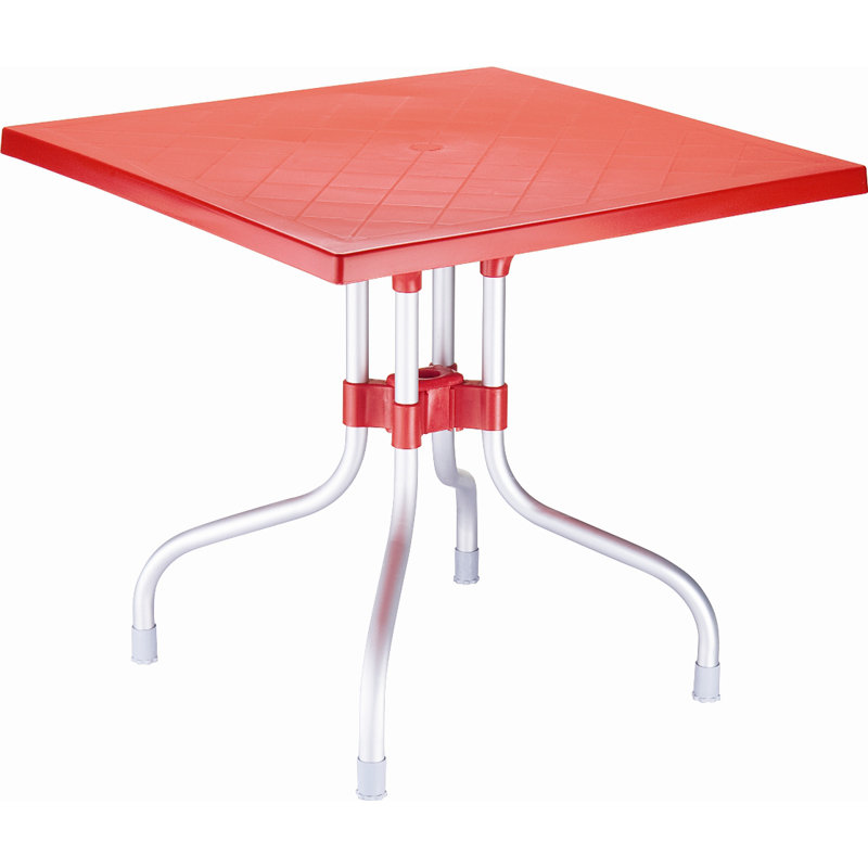 Table bistro en plastique / résine, Rouge