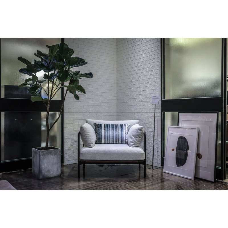 Crawford Armchair, Natural Walnut, Divina Melange 3 0120
