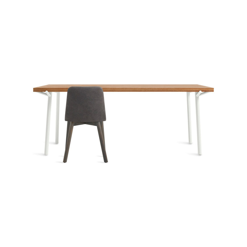 Branch Solid Oak Dining Table, 33" W x 76" L, Oak, White
