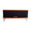 Canapé-lit de bureau 67 po en cuir orange double pliable avec table basse 67 po