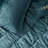 Felicia Teal Crushed Velvet Quilted 4-Piece Full/Queen Duvet Set with Throw Pillow-742289623-742289621
