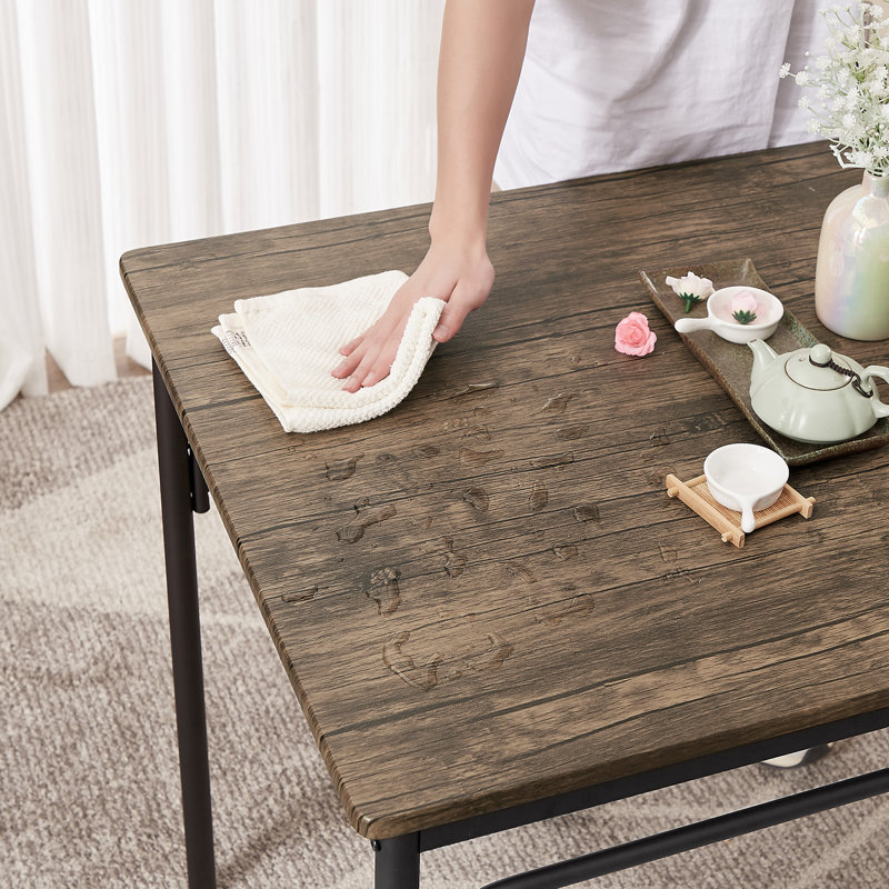 Ensemble de table de salle à manger 5 pièces avec 4 chaises Leday, ensemble de table de cuisine moderne pour 4 personnes, conception peu encombrante