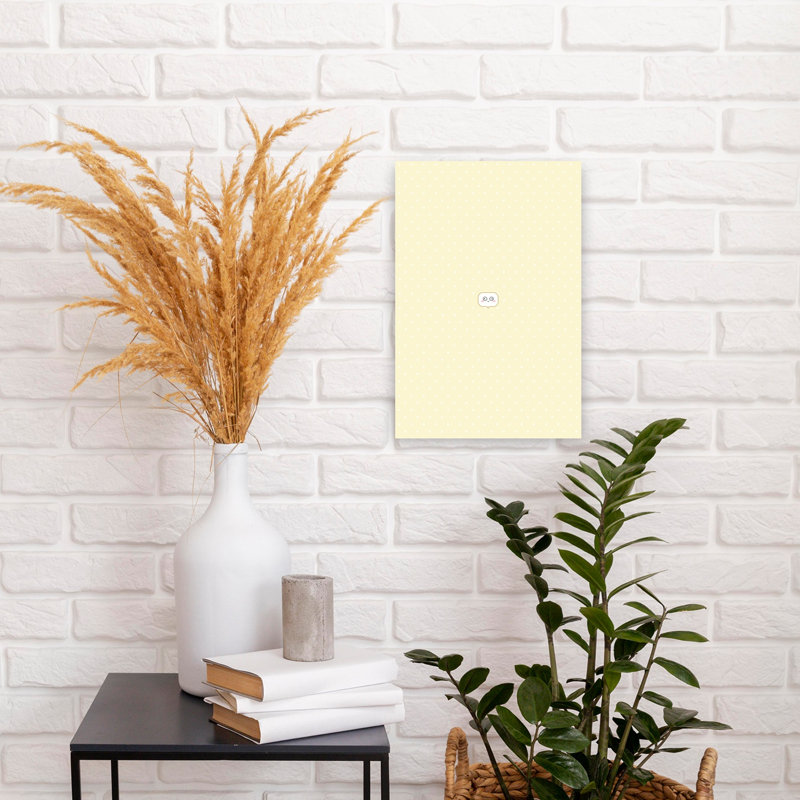 Cute Shy Character Minimalist Whimsical Abstract Wall Art Print, 45.72cm H x 30.48cm W