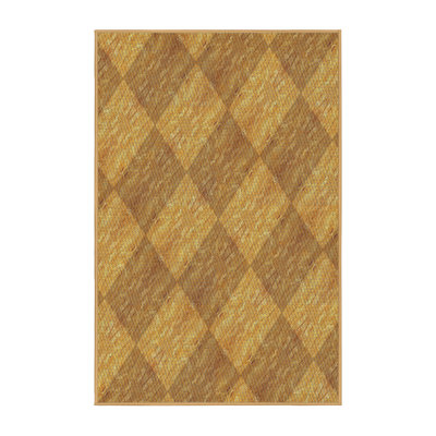Tapis géométrique brun / beige