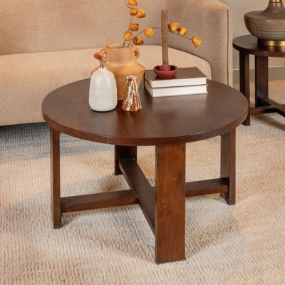 Table basse Elysa Elegant Acacia Trestle