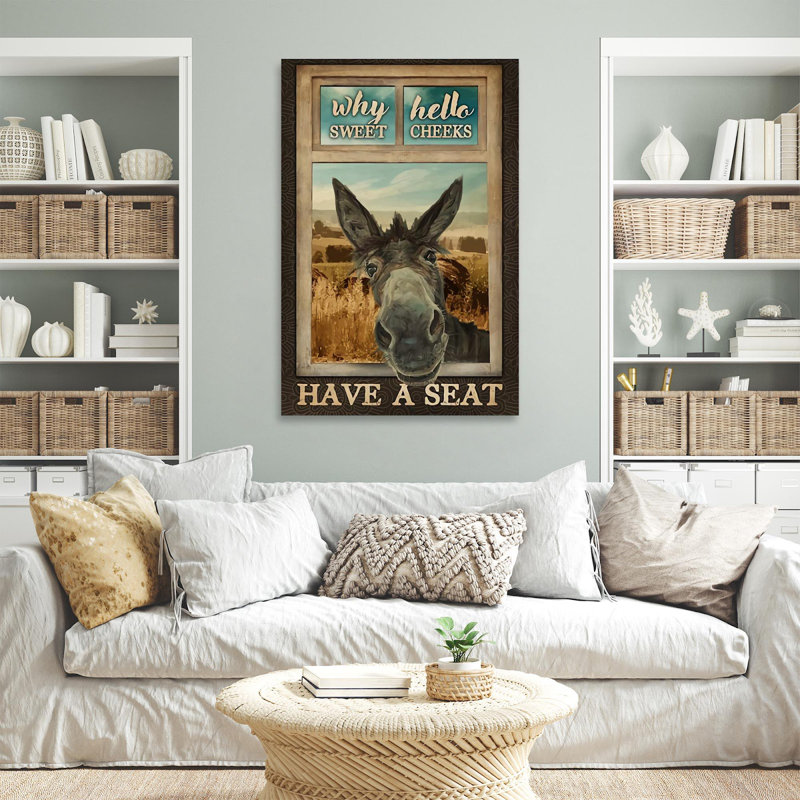 «Have a Seat Why Hello Sweet Cheek», impression sur toile tendue, H 14 po x l 11 po x P 1,25 po