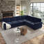 Upholstered 118 " Chenille L-Shaped Sofa Bed