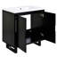 Ensemble de meuble-lavabo 30 po avec lavabo, armoire combinée, armoire de rangement pour salle de bain, structure en bois massif