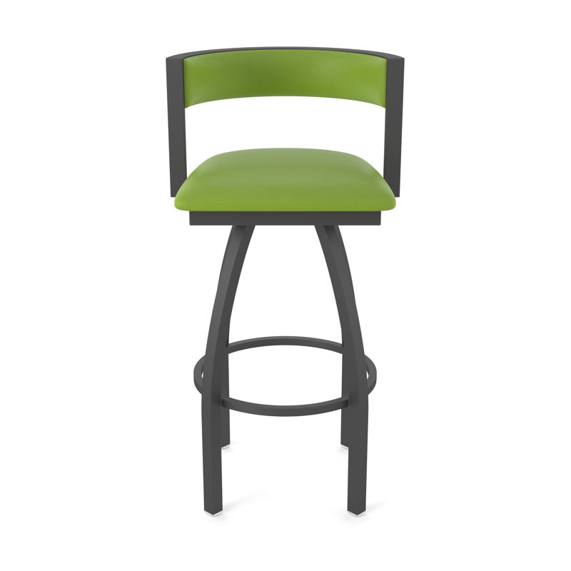 Tabouret Artémis, Étain, Tabouret de bar (siège d'une hauteur de 36 po), Vinyle - vert kiwi Canter