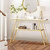 Console Table With Open Shelf, Narrow Entry Table Hallway Table Sofa Side Table With Storage Shelves For Living Room, Entryway