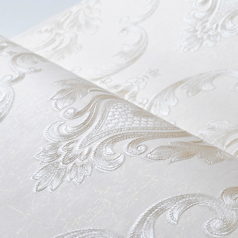 Rouleau de papier peint Deakyne, Blanc crème