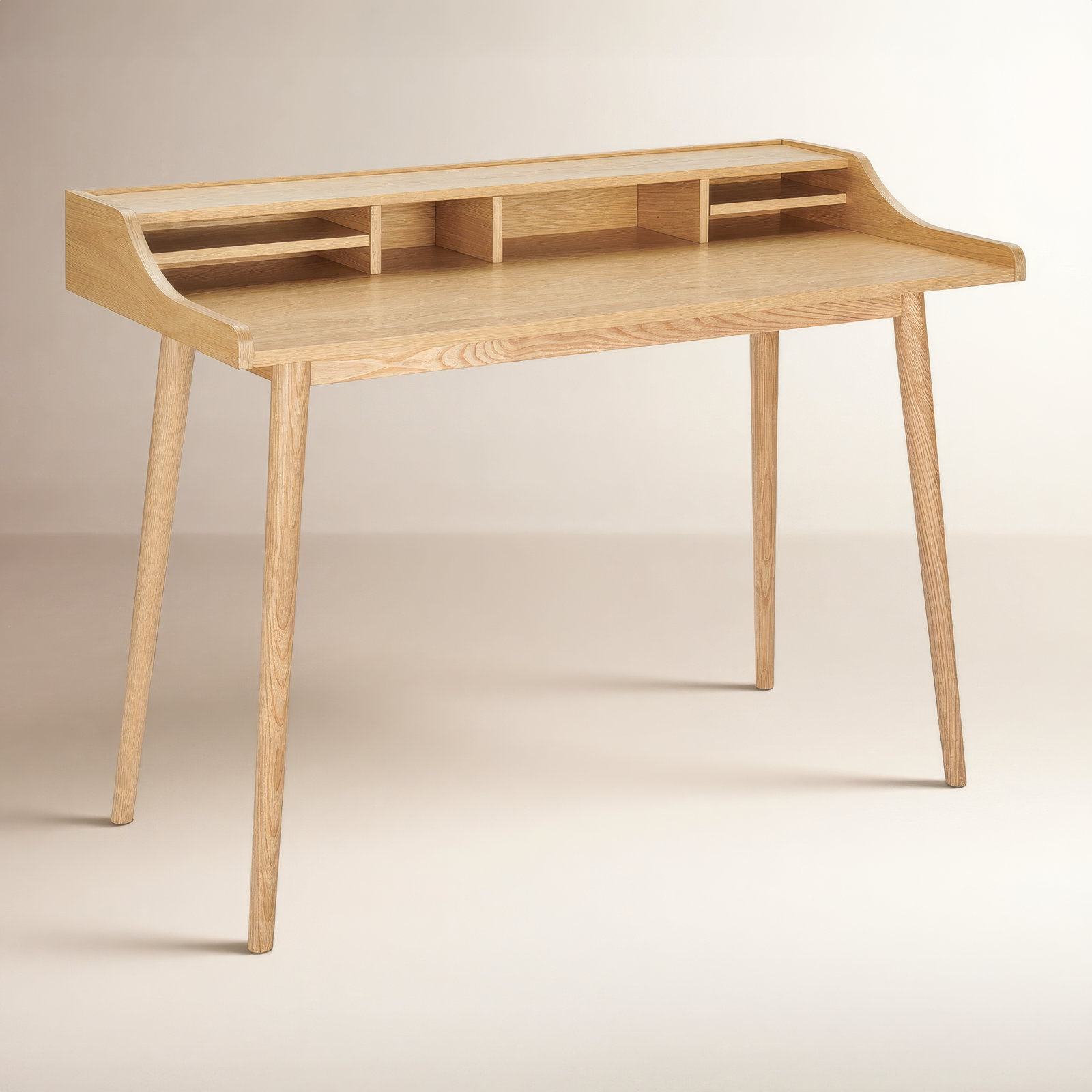 Luxembourg Writing Desk, Oak, 34.9" H x 47.3" W x 23.6" D