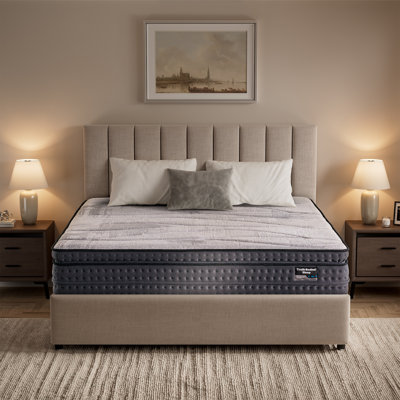 14"  California King Medium Plush Euro Top Gel Memory Foam Hybrid Mattress with Cooling Technology & 7-Zone Pocket Coil Support & Edge Support & Low Motion Transfer