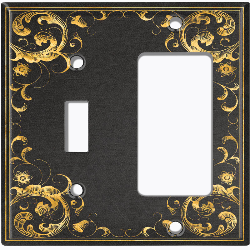 Patterned 2 - Gang Standard Combination Wall Plate