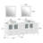  Modern 84" Double Bathroom Vanity Set with Mirror-27042767